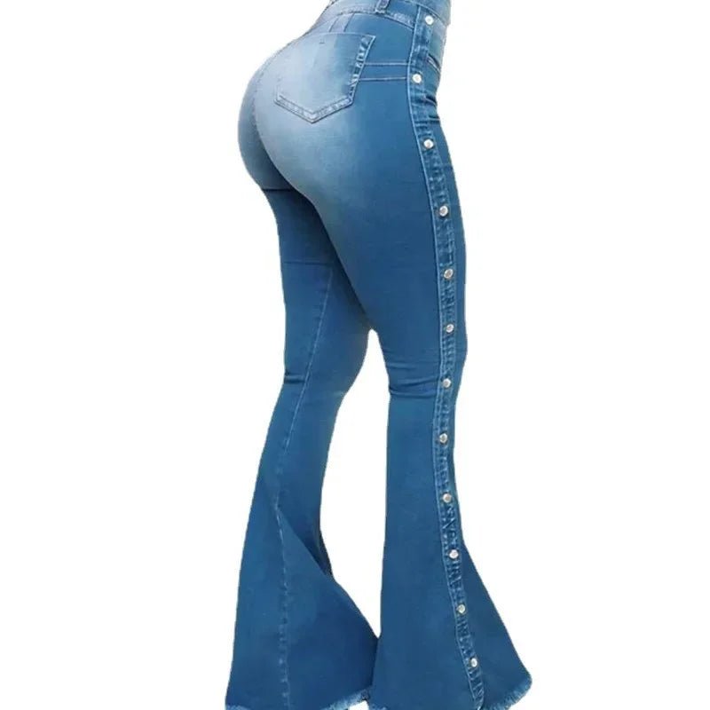 Sorella Mid - Waist Bell Bottoms - Aries x Rose