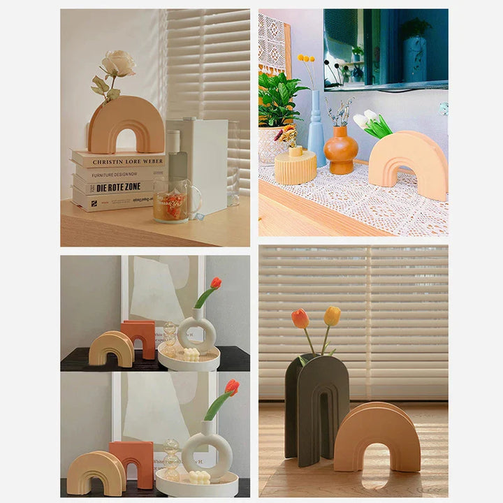 Nordic Ceramic Geometric Vase