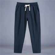 Arden Cotton-Linen Drawstring Pants