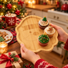 Santa Bamboo Christmas Serving Tray