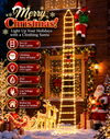 Climbing Santa LED Rope Ladder Christmas Decoration