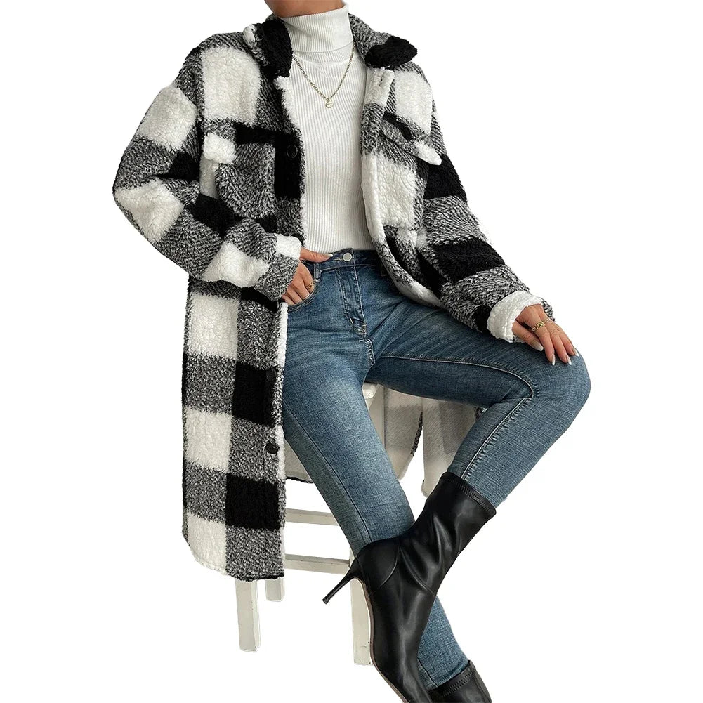 Tartan Fleece Plaid Shirt Jacket (Shacket) - Aries x Rose