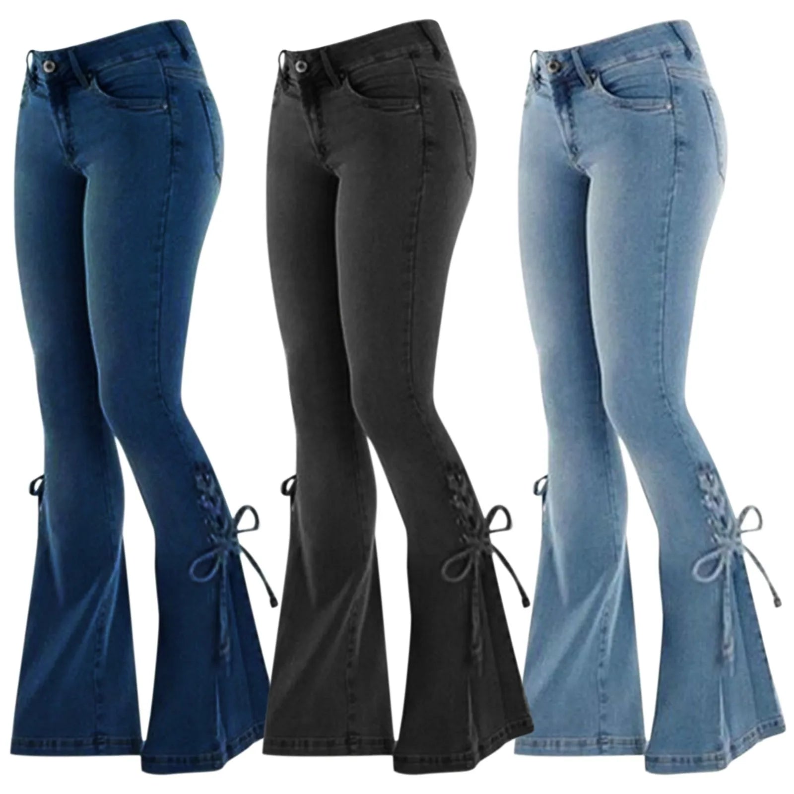 Zayden Lace - Up Bell Bottoms - Aries x Rose