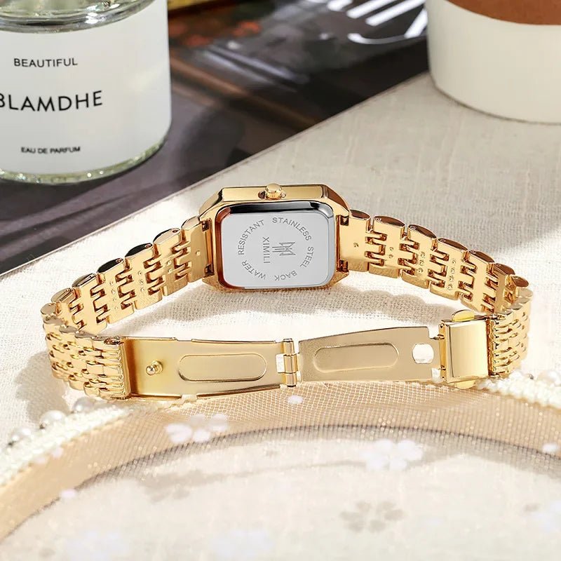 Timora Women’s Square Quartz Watch - Aries x Rose