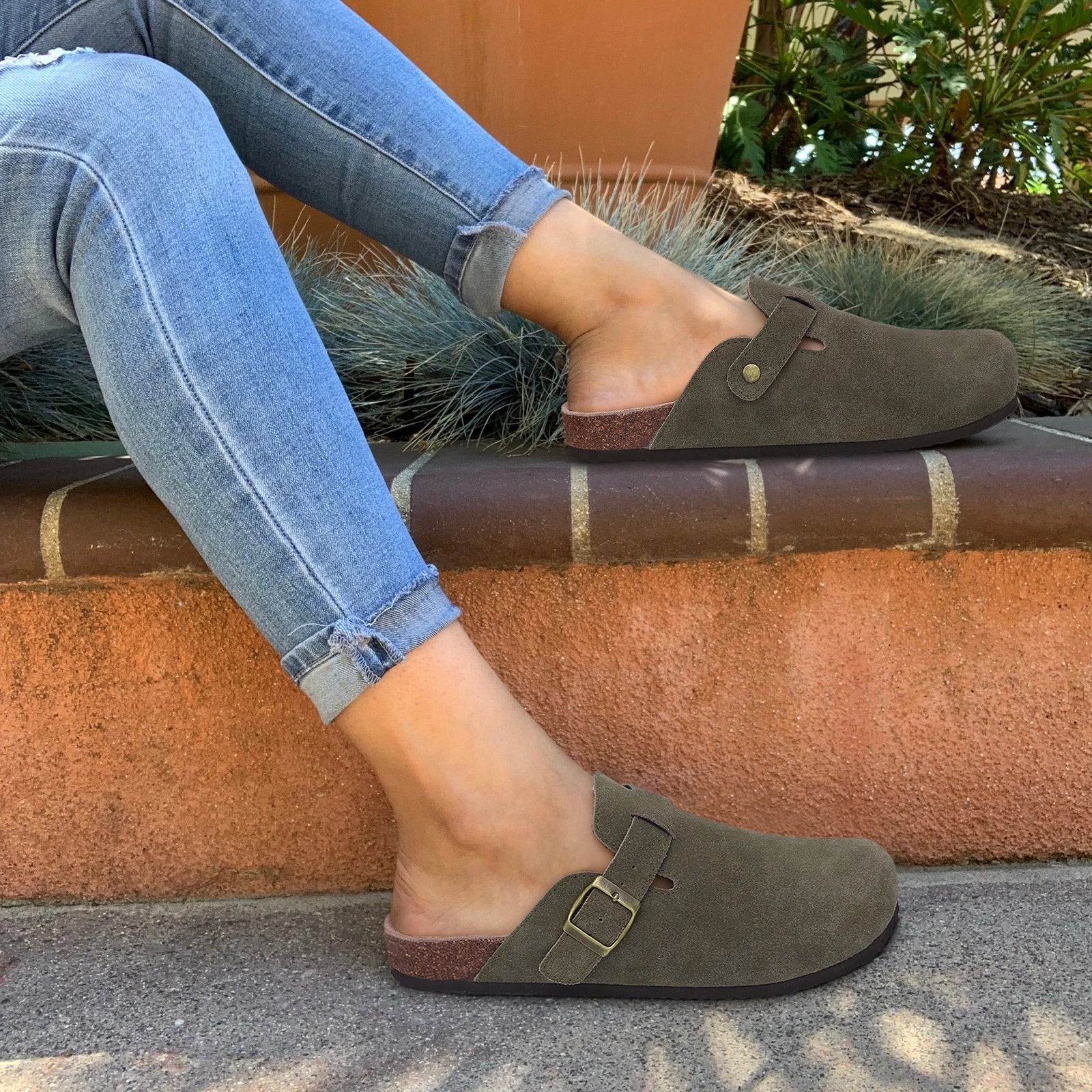 Lavoris Suede Cork Mules - Aries x Rose