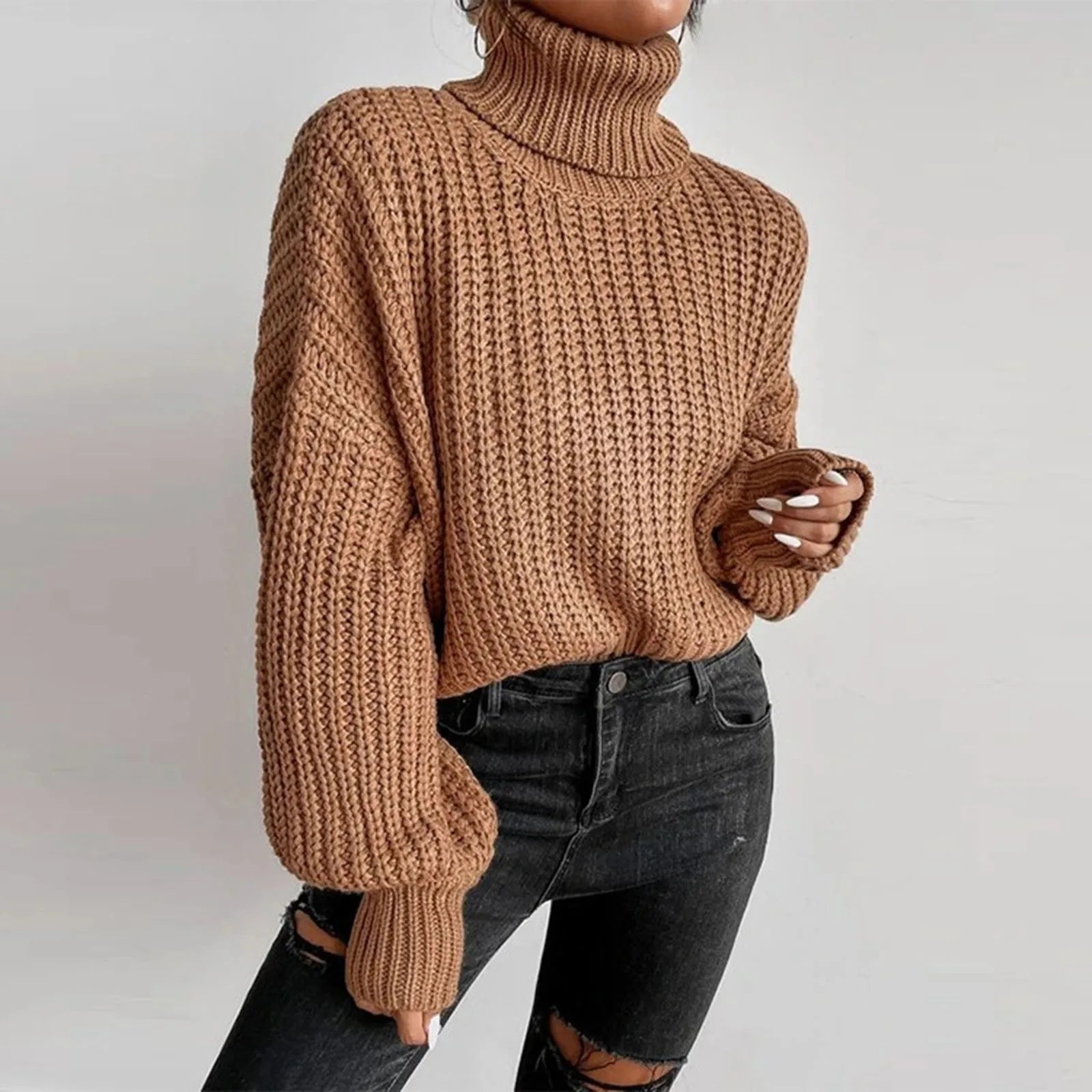 Women's Oversized Knitted Sweater - Aries x Rose
