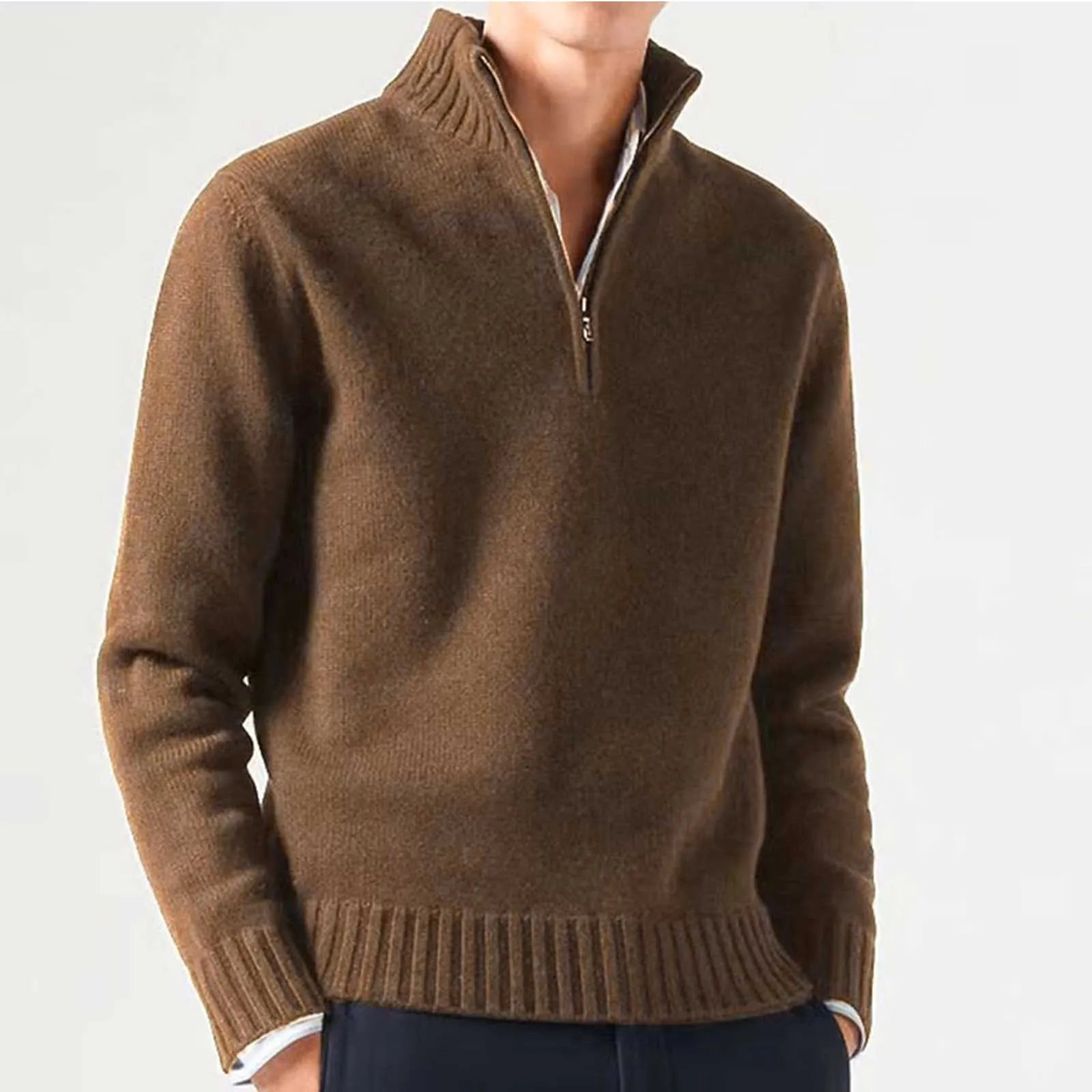 Men's Cashmere Zipper Sweater - Aries x Rose