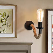 Rustora Retro Hemp Rope Wall Lamp