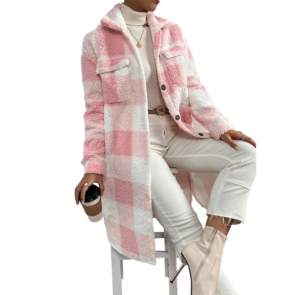 Tartan Fleece Plaid Shirt Jacket (Shacket) - Aries x Rose