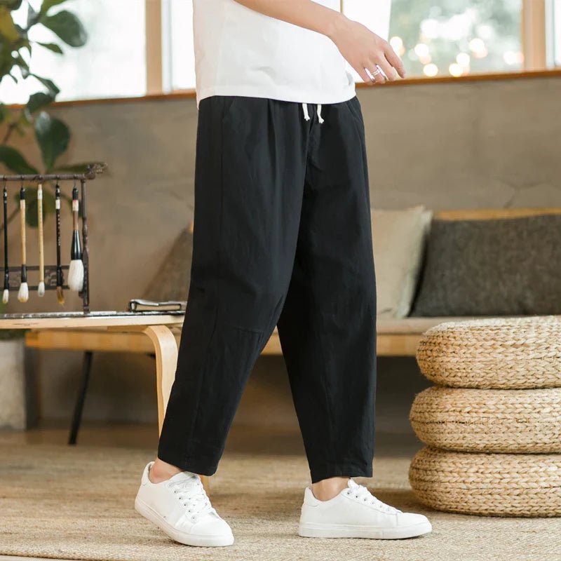 Arden Cotton - Linen Drawstring Pants - Aries x Rose