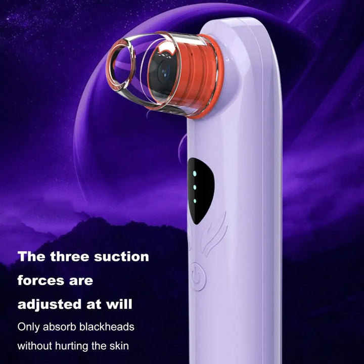 Blackhead Pore Vacuum Extractor Skin Magnifier Blackhead Remover Vacuum with Camera for Acne Removal Usb Rechargeable for Men