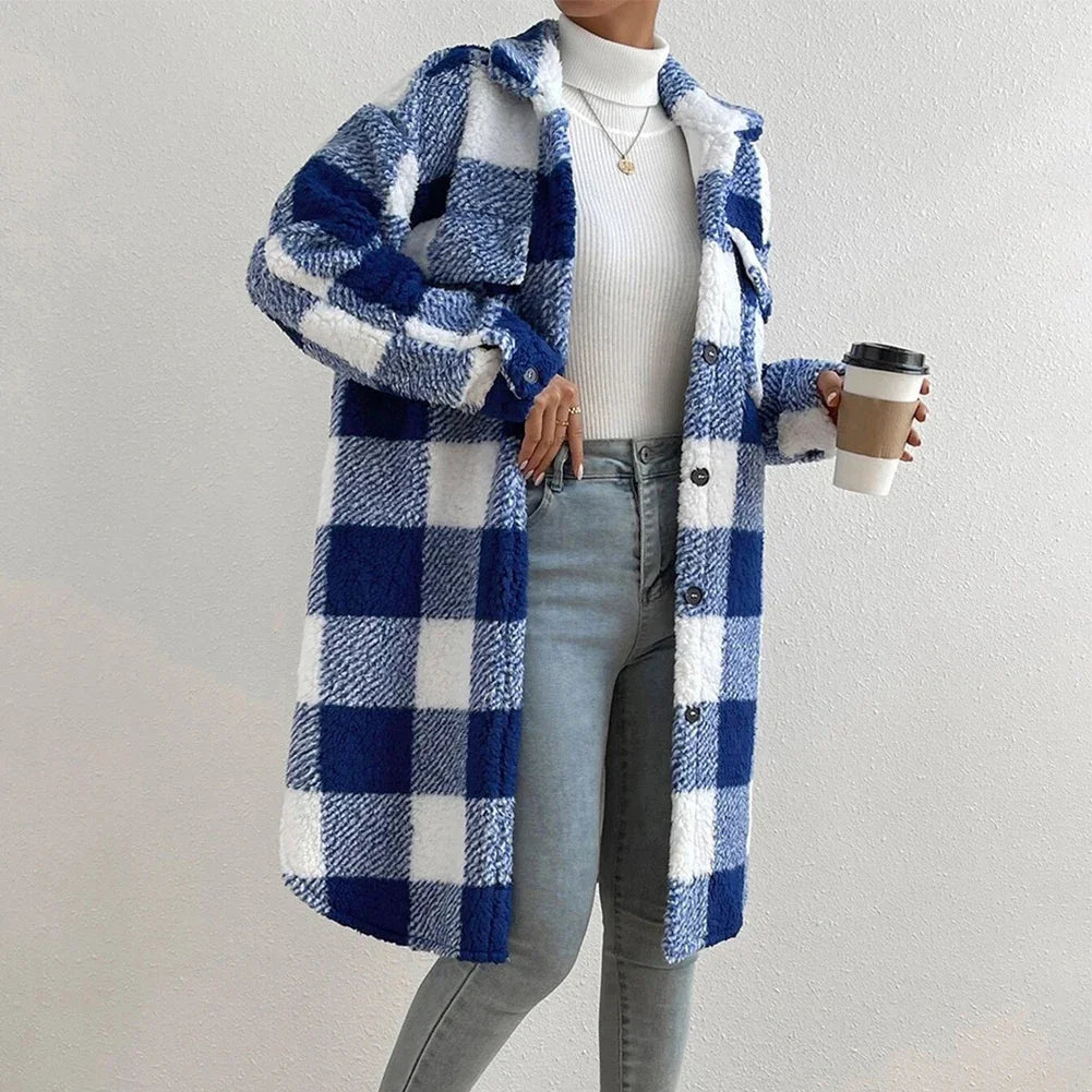 Tartan Fleece Plaid Shirt Jacket (Shacket) - Aries x Rose