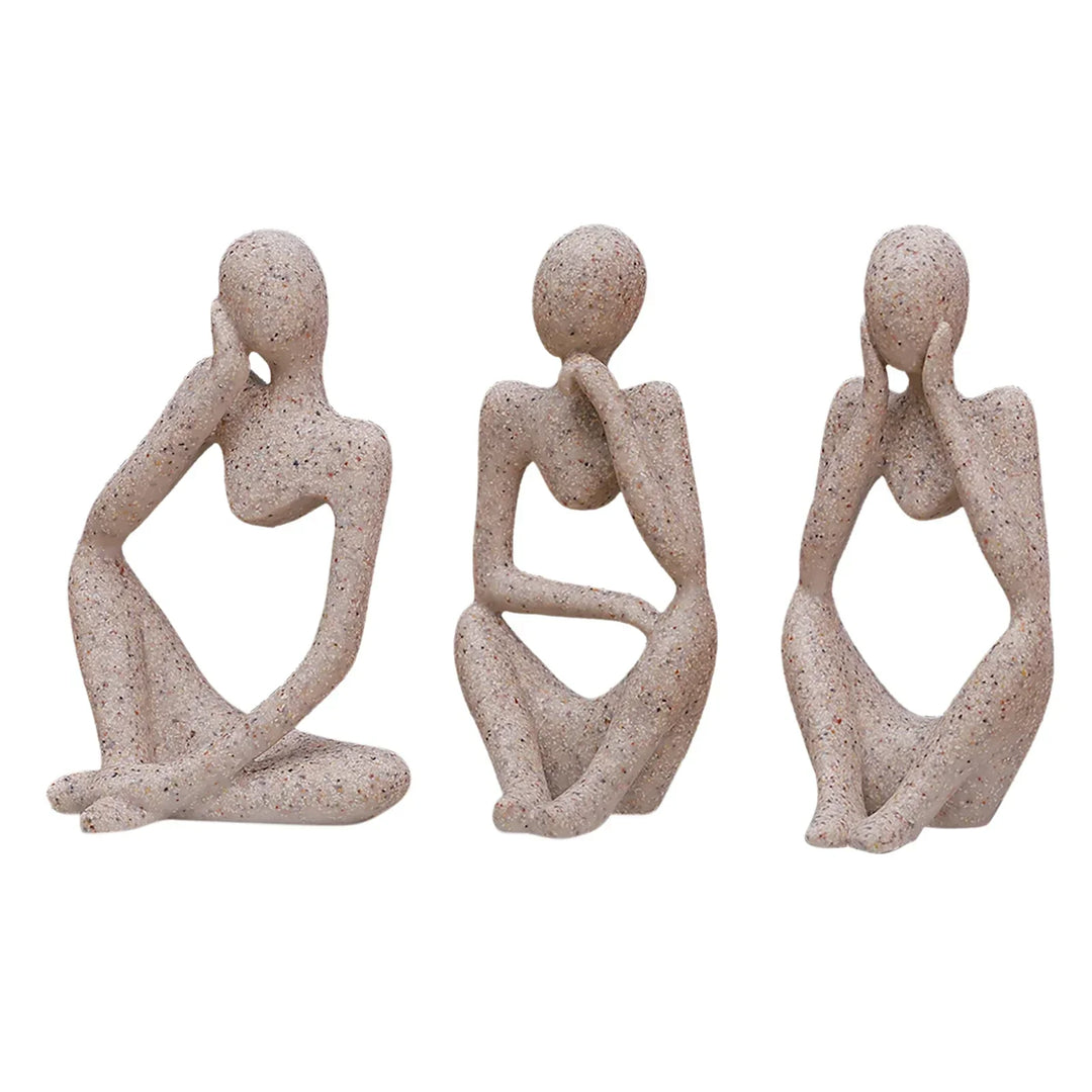 3 Piece Abstract Figurines