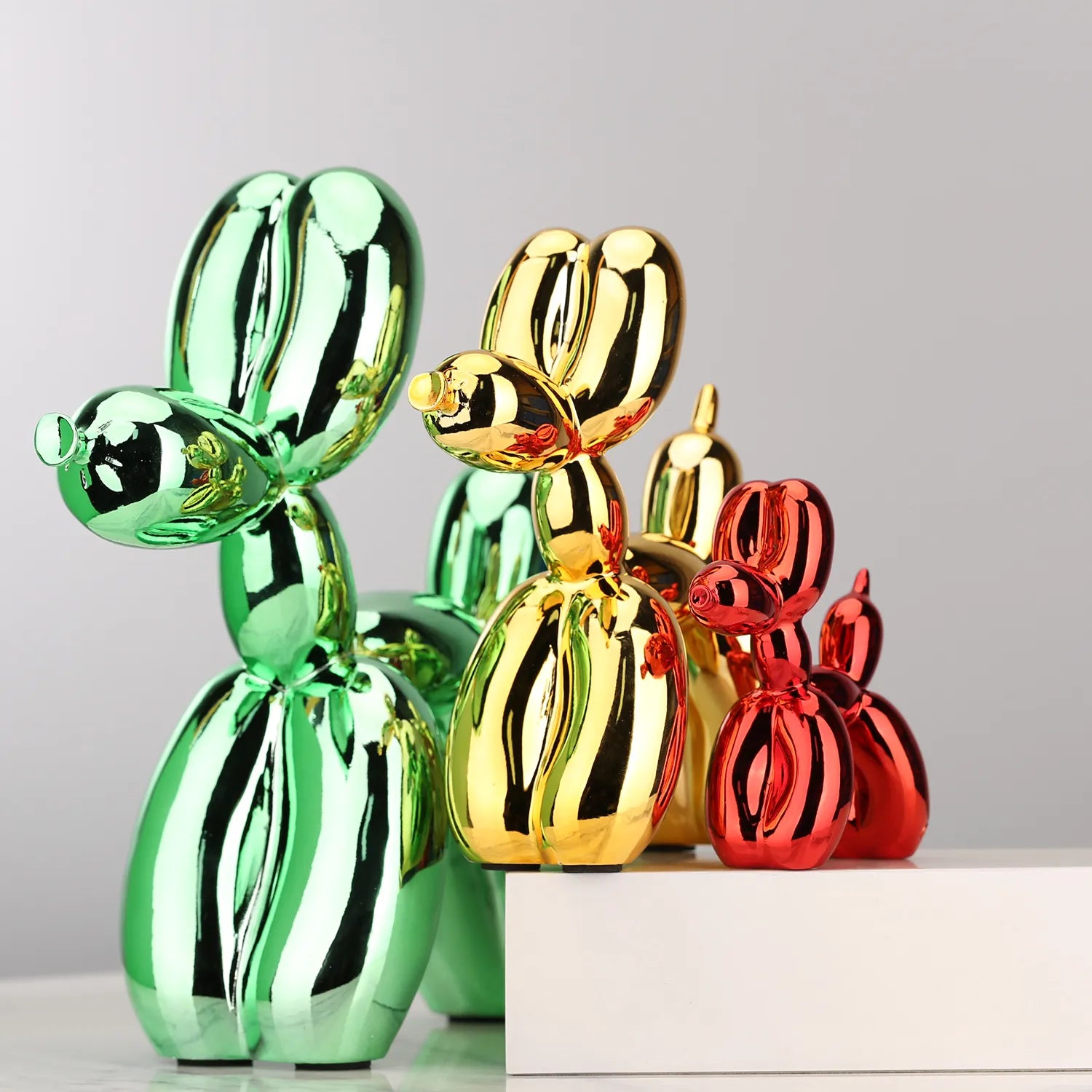 Balloon Dog Statue Figurine - Aries x Rose