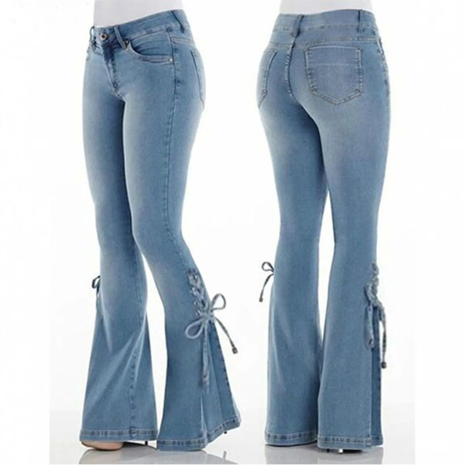 Zayden Lace - Up Bell Bottoms - Aries x Rose