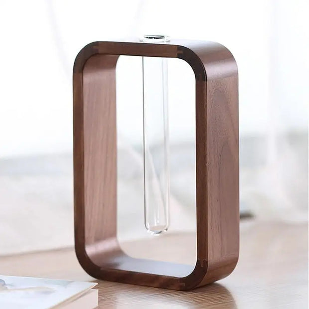 Wooden Hydroponic Glass Vase