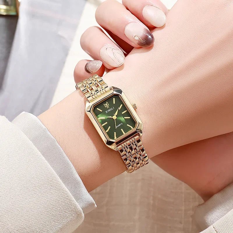 Timora Women’s Square Quartz Watch - Aries x Rose