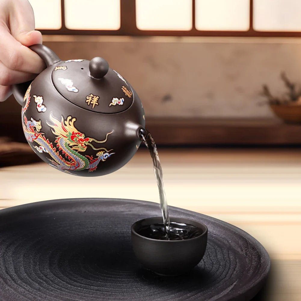 Clayvora Artisan Phoenix Dragon Teapot - Aries x Rose