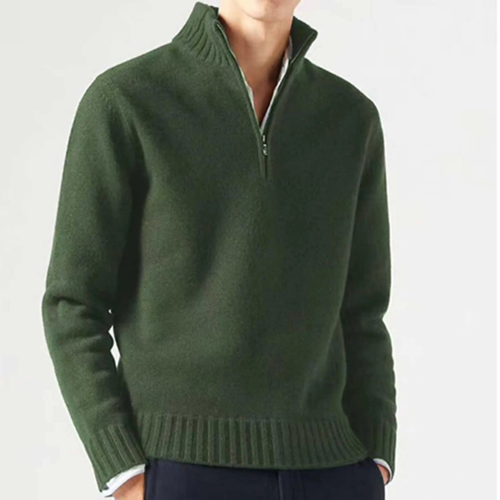 Men's Cashmere Zipper Sweater - Aries x Rose
