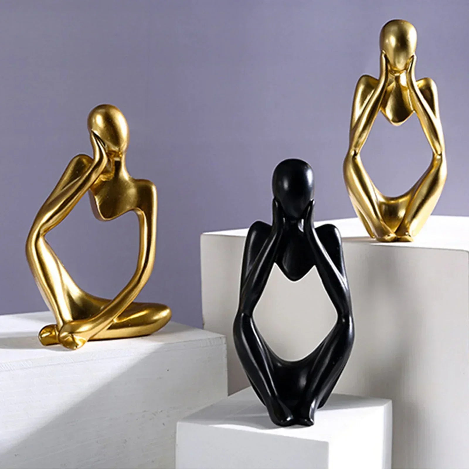 3 Piece Abstract Figurines - Aries x Rose