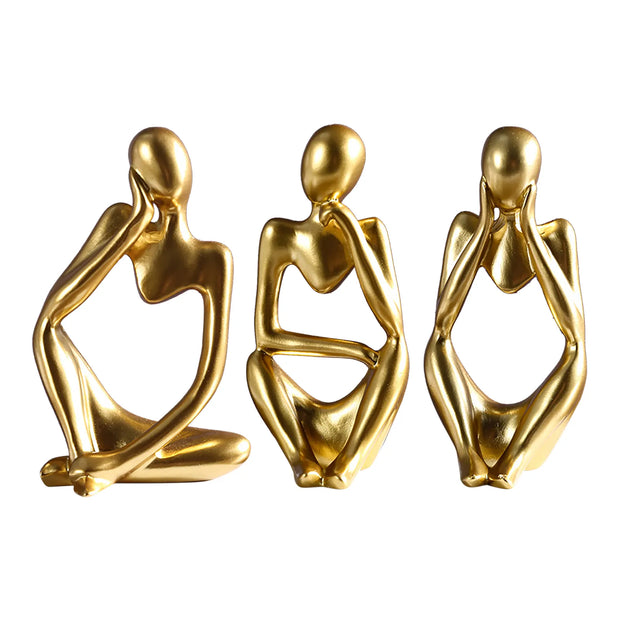 3 Piece Abstract Figurines