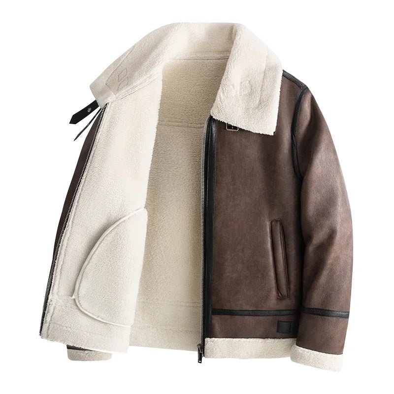 Leather Aviator Jacket - Aries x Rose