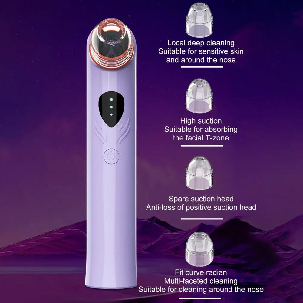 Blackhead Pore Vacuum Extractor Skin Magnifier Blackhead Remover Vacuum with Camera for Acne Removal Usb Rechargeable for Men