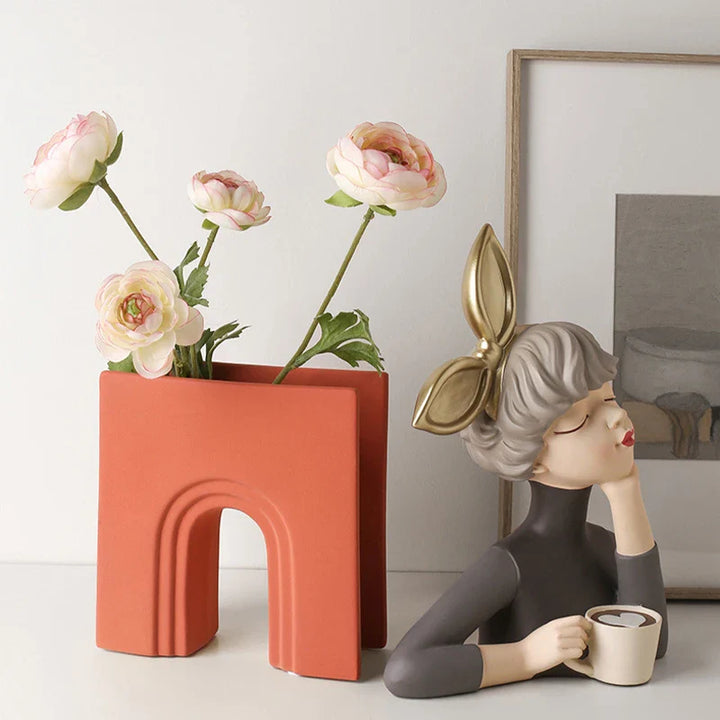 Nordic Ceramic Geometric Vase