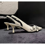 Caldré Pointed Strap Heels – Designer Kitten Sandals