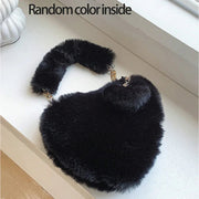 Elara Fur Heart Handbag - Buy 1 Get 1 Free