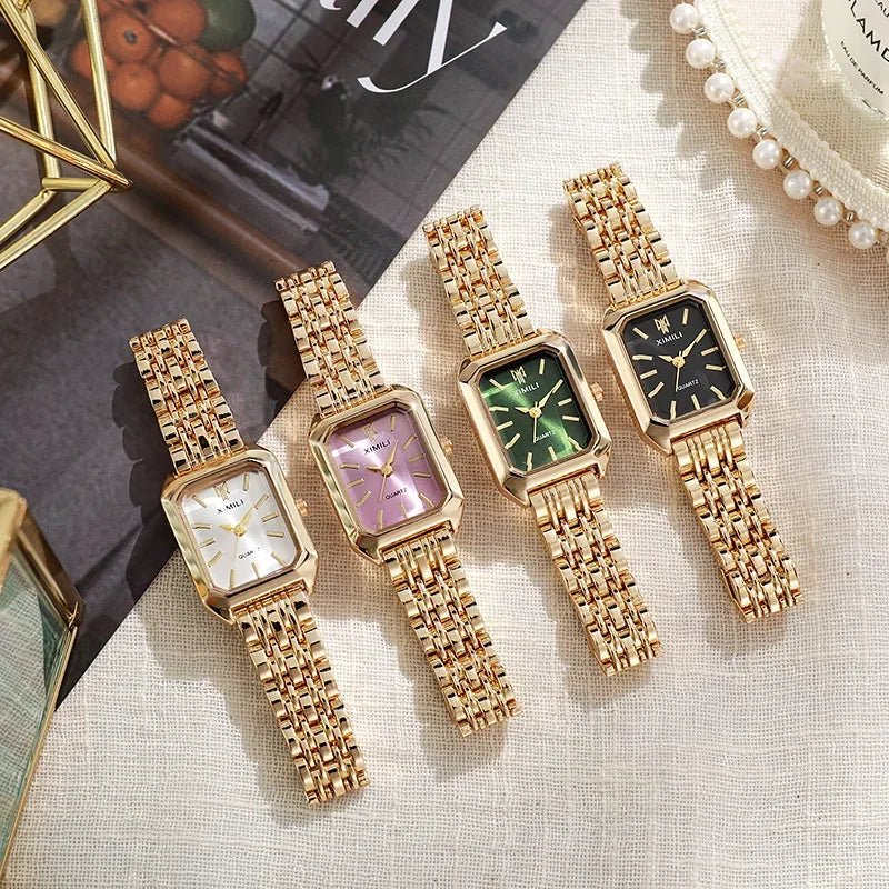 Timora Women’s Square Quartz Watch - Aries x Rose