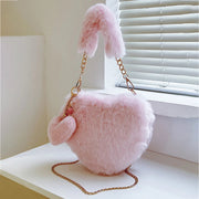 Elara Fur Heart Handbag - Buy 1 Get 1 Free