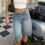 Nova Y2K Low-Rise Jeans Shorts (Jorts)