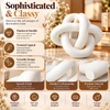 Modern White Knot Sculpture