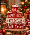Christmas Hot Cocoa Wooden Tabletop Sign