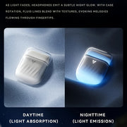 New High-quality Luminous Quicksand Gaming Headset, Wireless AI Active Noise Reduction, Long Battery Life, Real Wireless Headset with Polymer Battery, Can Be Used As A Gift to Family And Friends