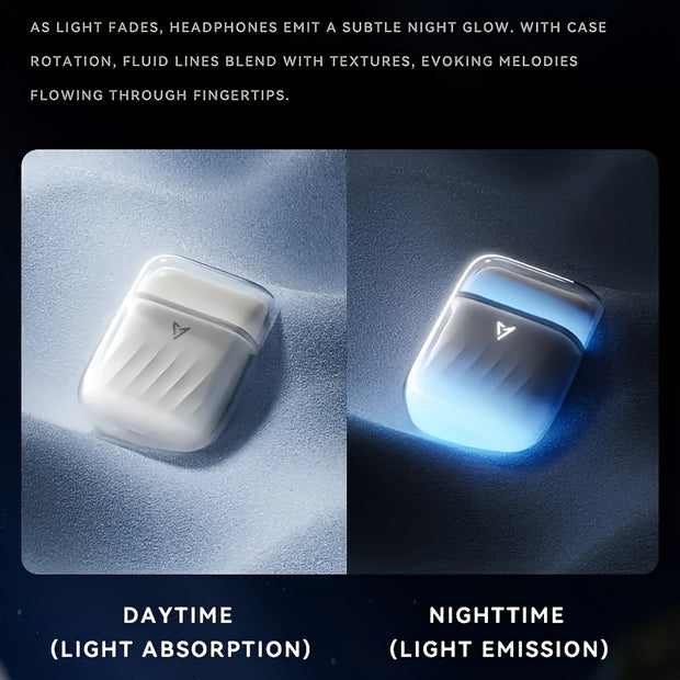 New High-quality Luminous Quicksand Gaming Headset, Wireless AI Active Noise Reduction, Long Battery Life, Real Wireless Headset with Polymer Battery, Can Be Used As A Gift to Family And Friends