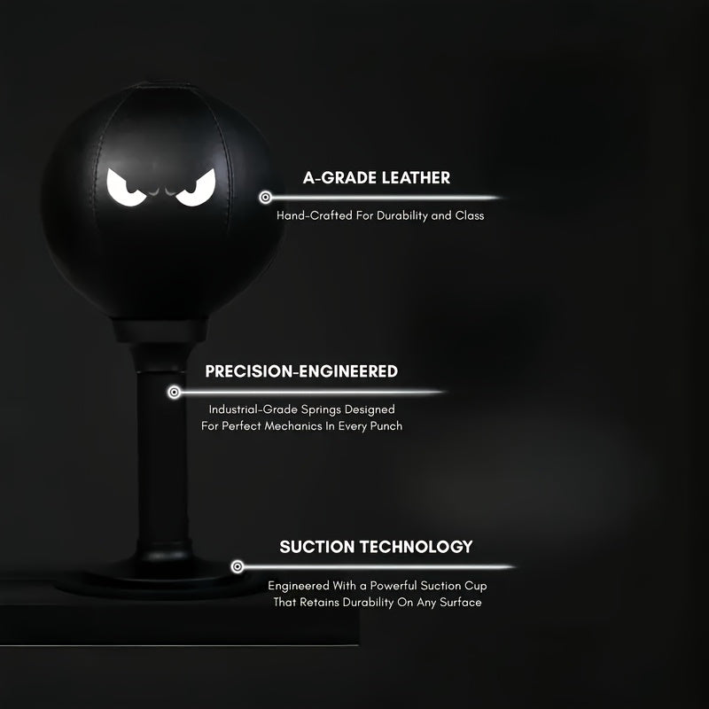 GMMLAIJH Portable Speed Ball for Boxing Training, Elite Anger Bags for Advanced And Aspiring Boxers, Relax And Skill Enhancement, Durable PVC Material with Desktop Design, Black