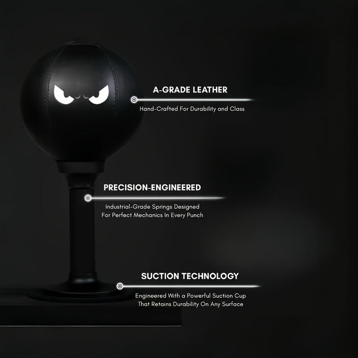 GMMLAIJH Portable Speed Ball for Boxing Training, Elite Anger Bags for Advanced And Aspiring Boxers, Relax And Skill Enhancement, Durable PVC Material with Desktop Design, Black