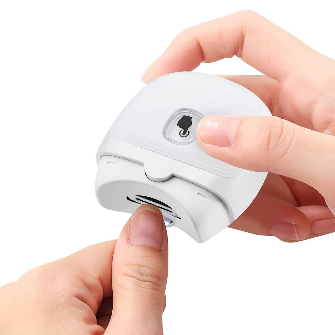 1pc Portable Automatic Electric Nail Clipper And Filer With LED Light, Compact Nail Trimmer Grinder For Home Use, Grooming Tool, Christmas And Thanksgiving Gifts