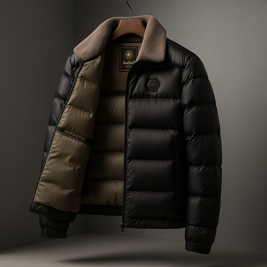 The Noir Shield Puffer Jacket