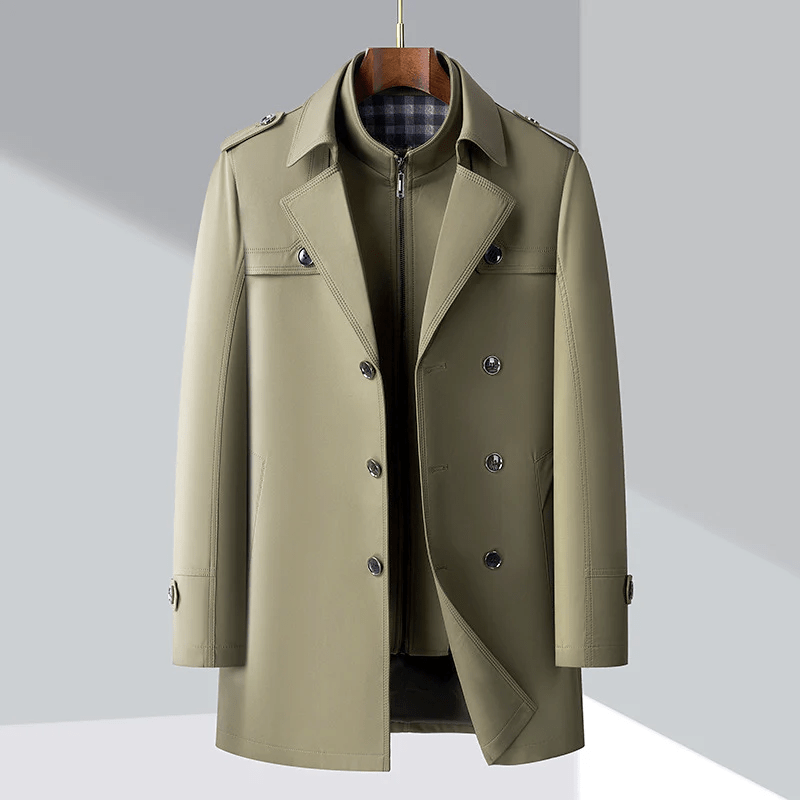 Brayden Men’s British Style Trench Coat - Aries x Rose