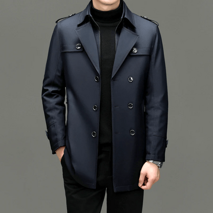 Brayden Men’s British Style Trench Coat - Aries x Rose