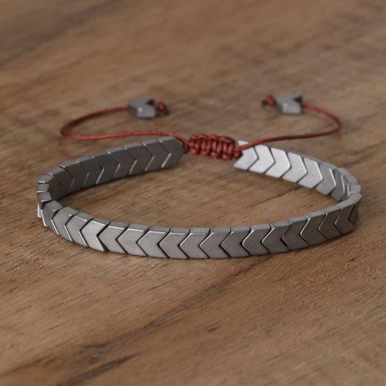 Arvani Hematite Bracelet Set - Aries x Rose