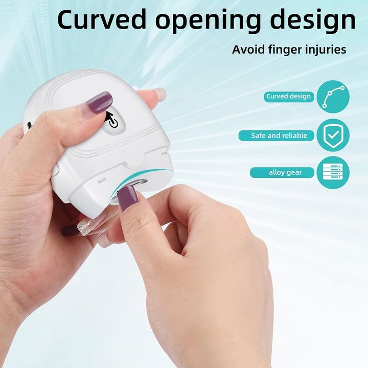 1pc Portable Automatic Electric Nail Clipper And Filer With LED Light, Compact Nail Trimmer Grinder For Home Use, Grooming Tool, Christmas And Thanksgiving Gifts