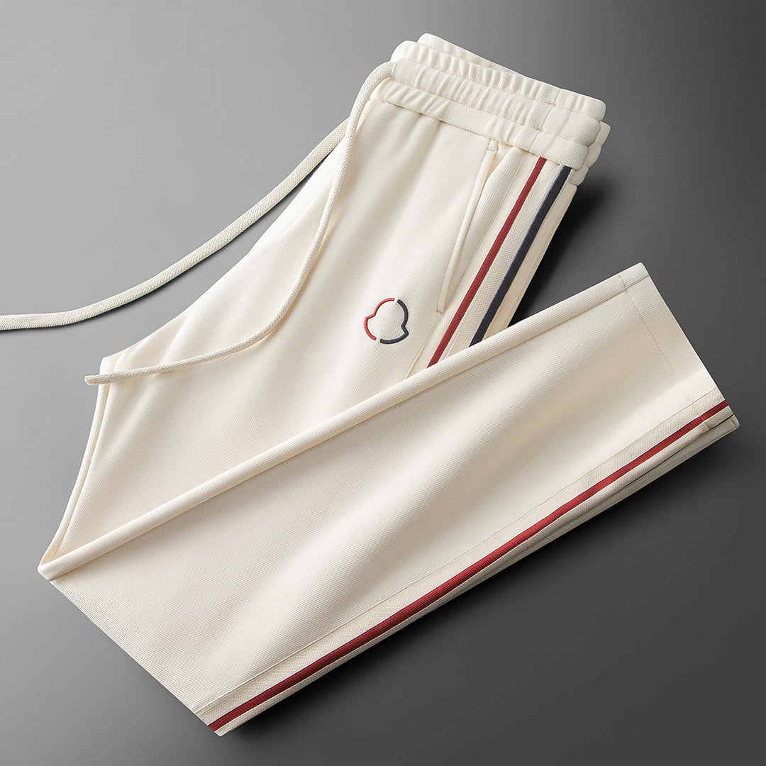 Close-up of quarter zip collar and soft stretch fabric
