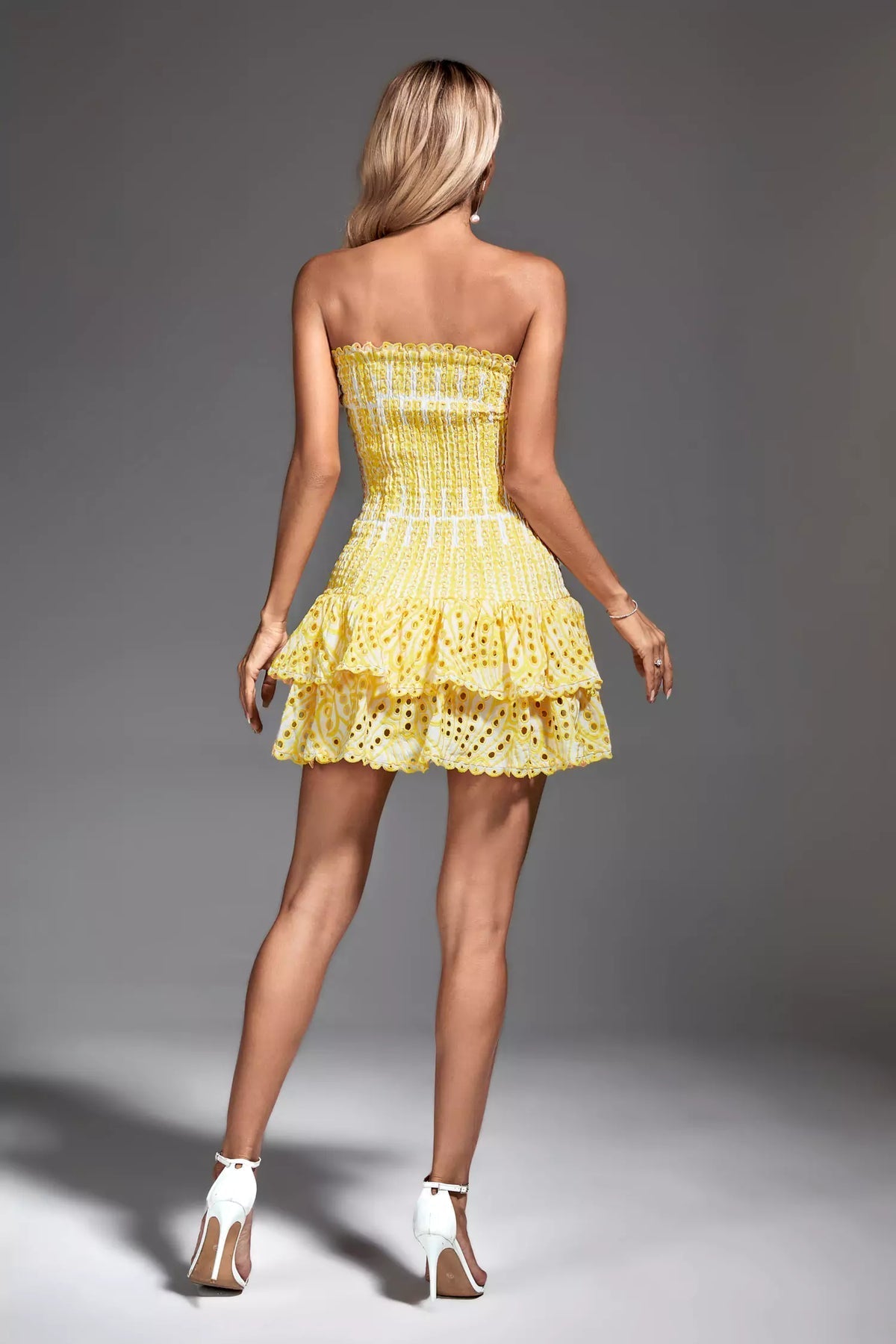 Solvella Strapless Mini Dress - Aries x Rose