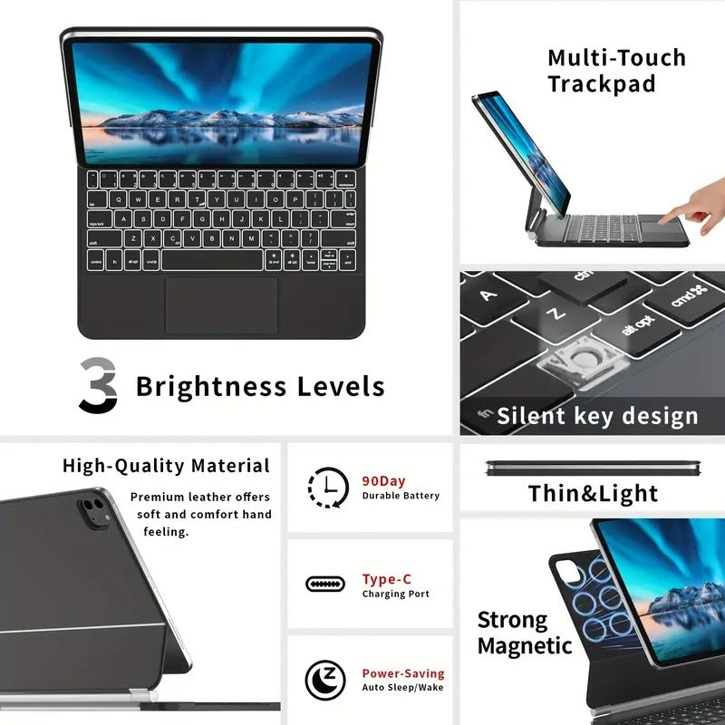 MagicLink™ Backlit Keyboard Case for iPad – Touchpad