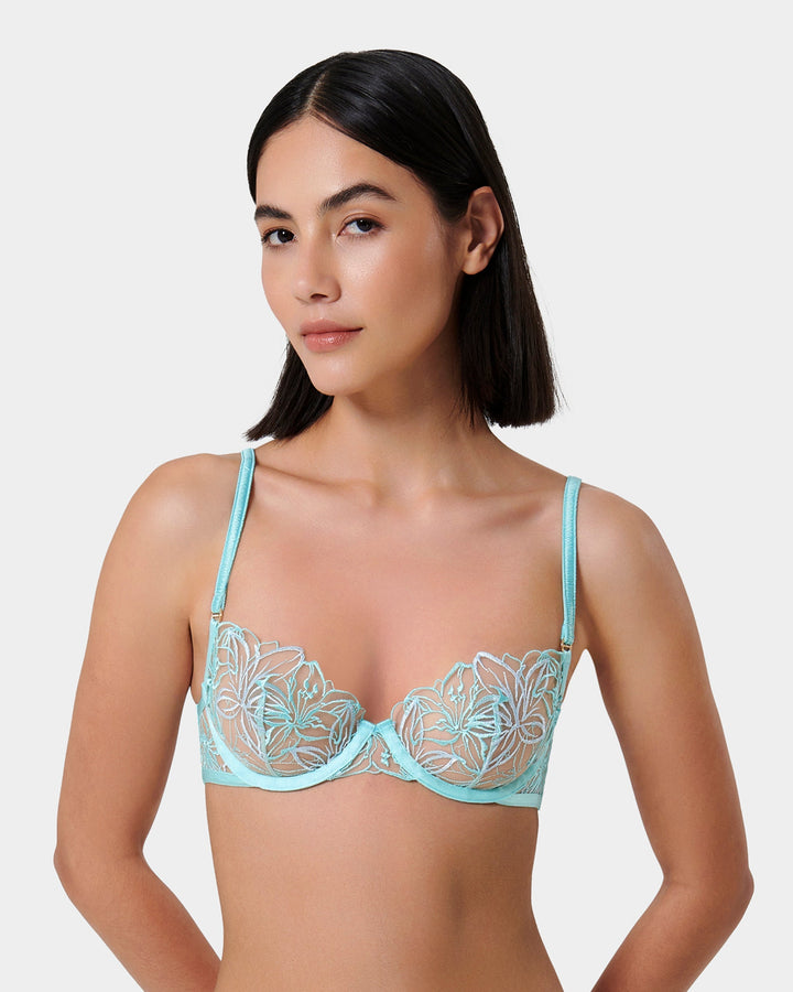 Lilly Wired Bra in Island Paradise with floral embroidery
