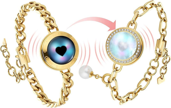 LuvSync bracelets synced with mobile app for instant alerts
